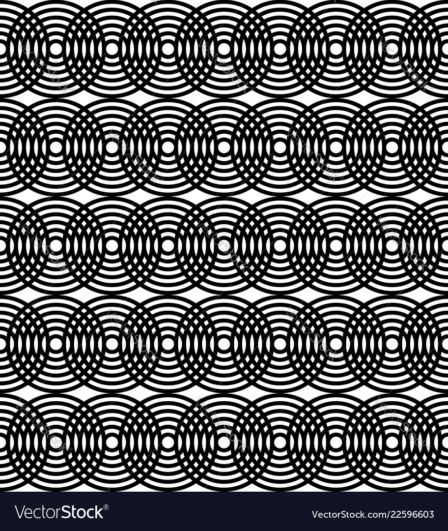 Abstract monochrome pattern with concentric