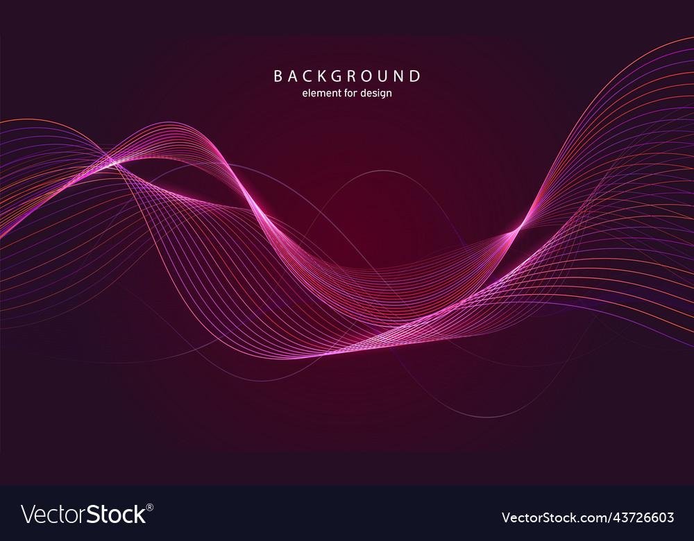 Abstract wave background element for design vector image Abstract wave background element for design