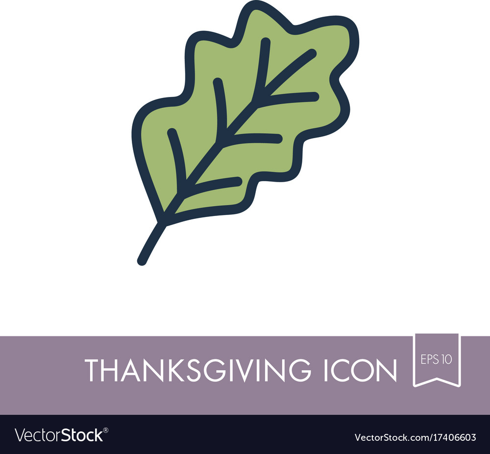 Autumn leaves oak icon Royalty Free Vector Image