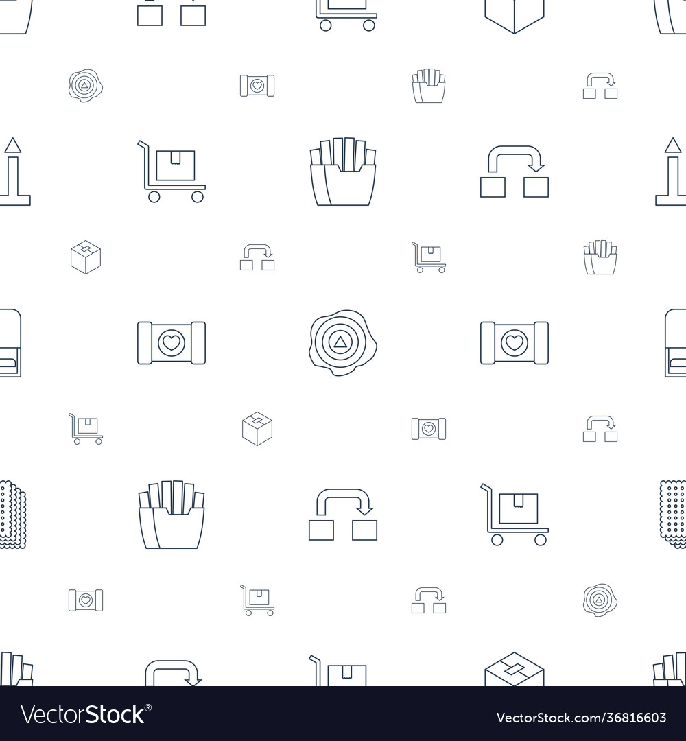 Box icons pattern seamless white background