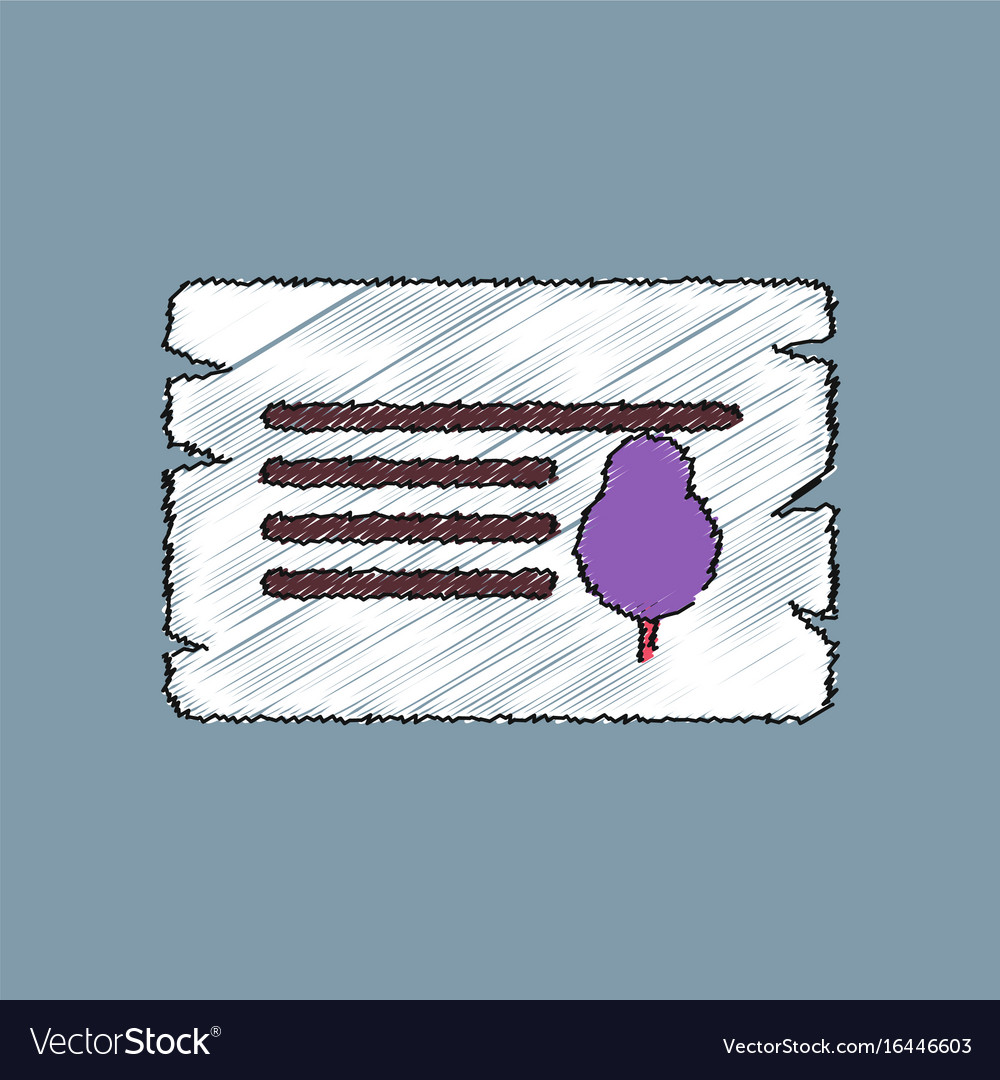 Flat shading style icon paper from tree