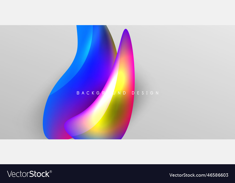 Fluid color liquid 3d elements abstract background Vector Image Fluid color liquid 3d elements abstract background