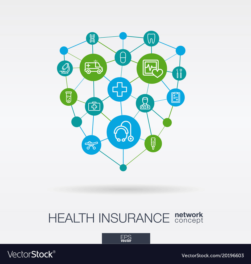 Healthcare integrated thin line icons digital Vector Image