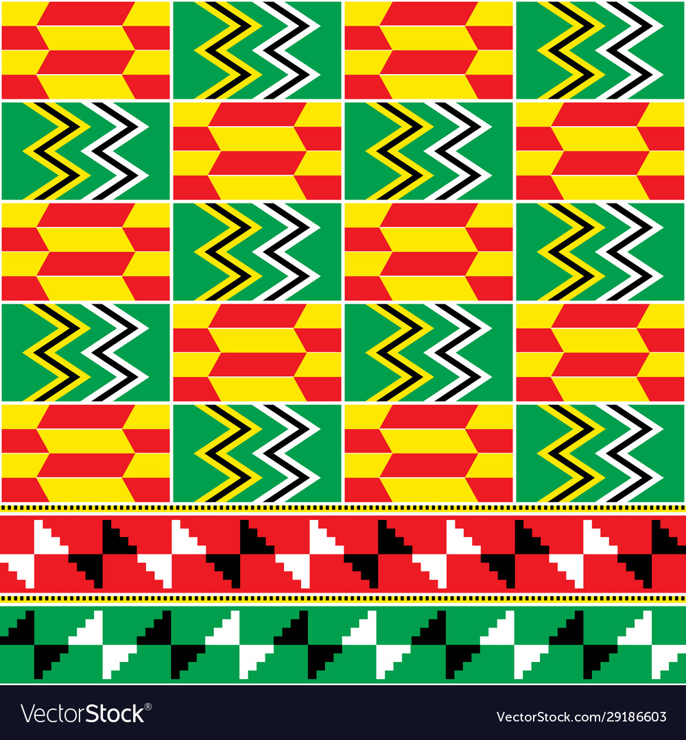 Kente nwentoma cloth style seamless pattern Vector Image