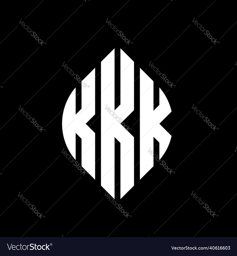 Kkk circle letter logo design with circle Vector Image