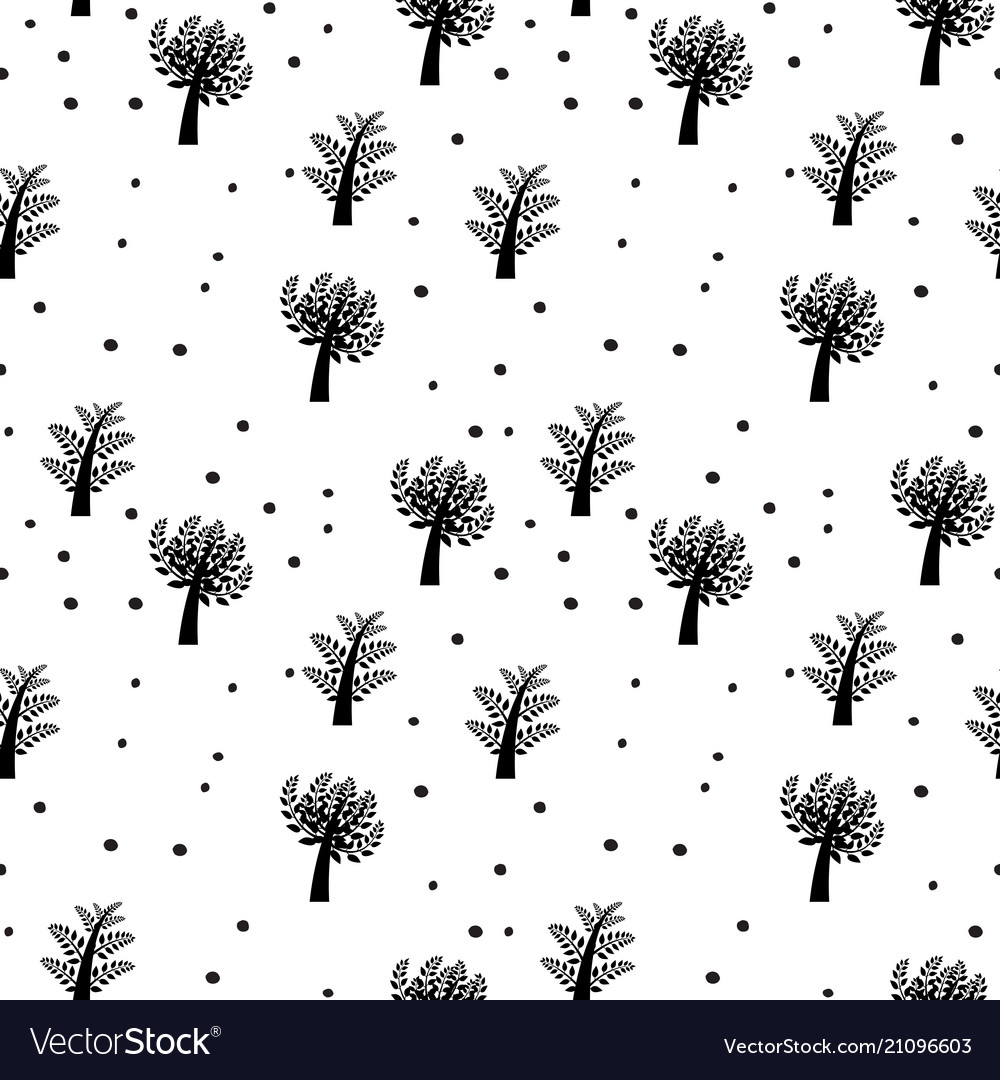 Seamless background with trees vector image Seamless background with trees