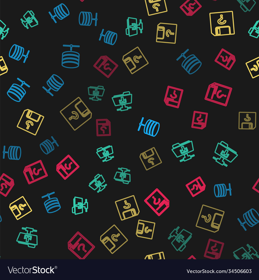 Set line server data web hosting ftp folder vector image Set line server data web hosting ftp folder