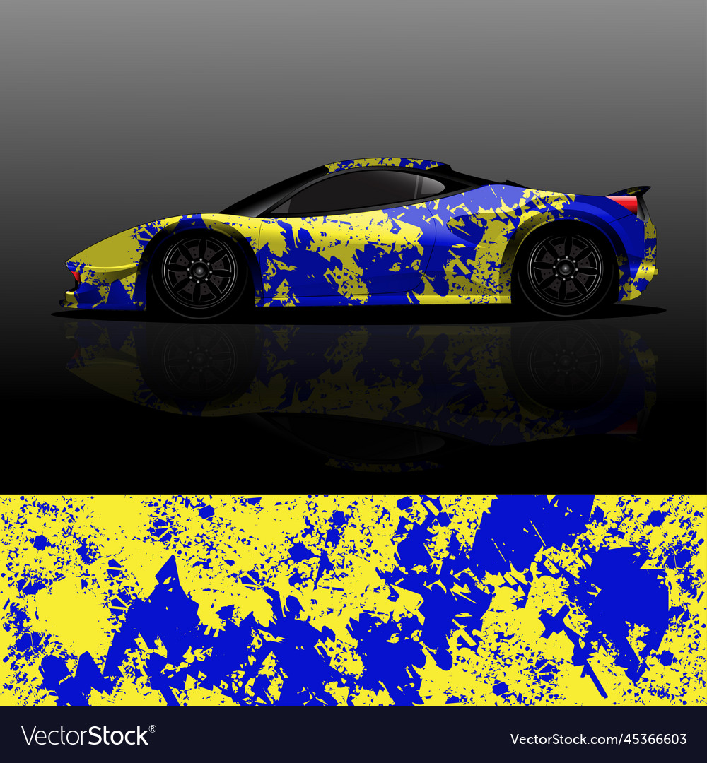 Sport car decal abstract background