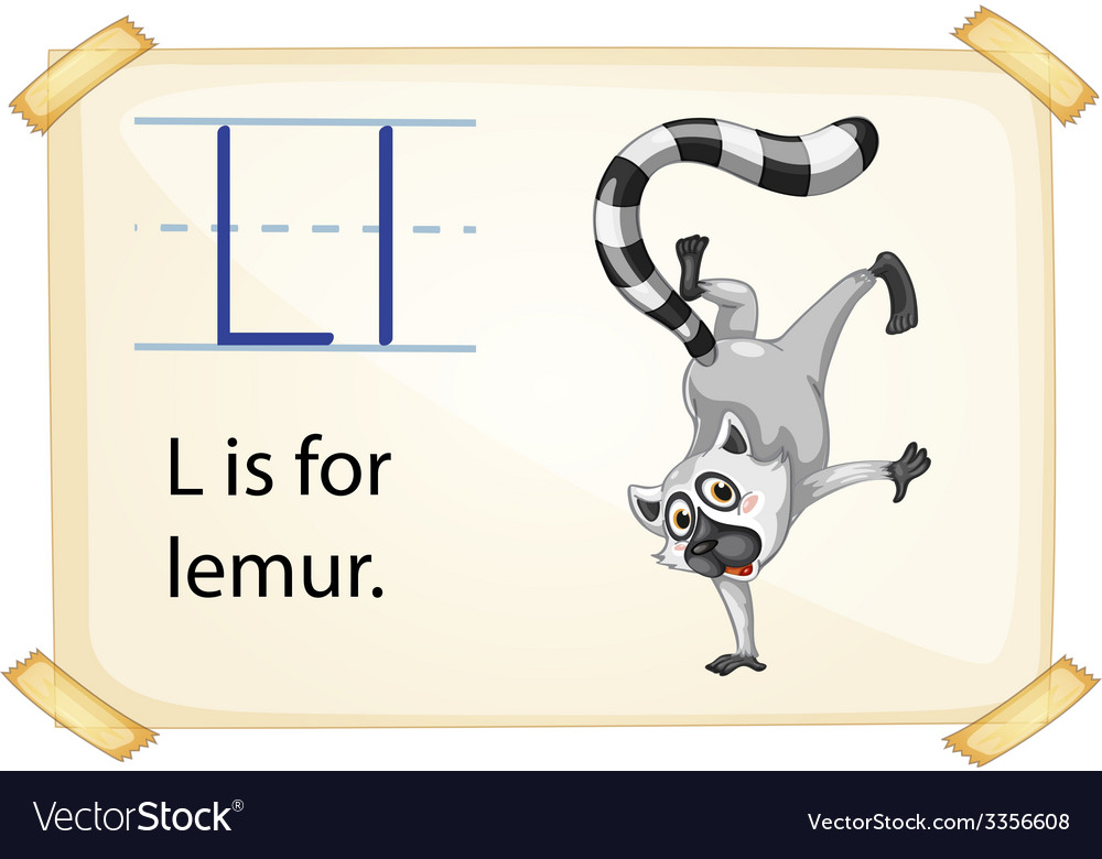 A letter l for lemur
