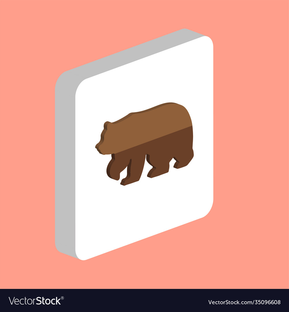 Bear simple icon symbol design template for web