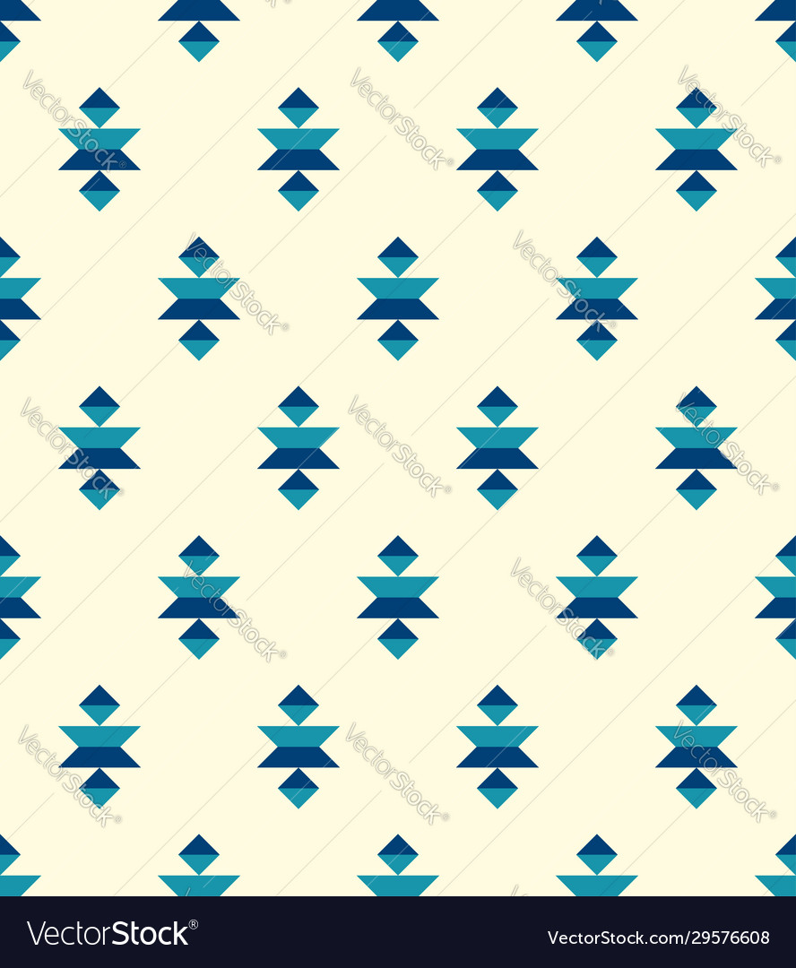 Blue boho aztec small elements pattern