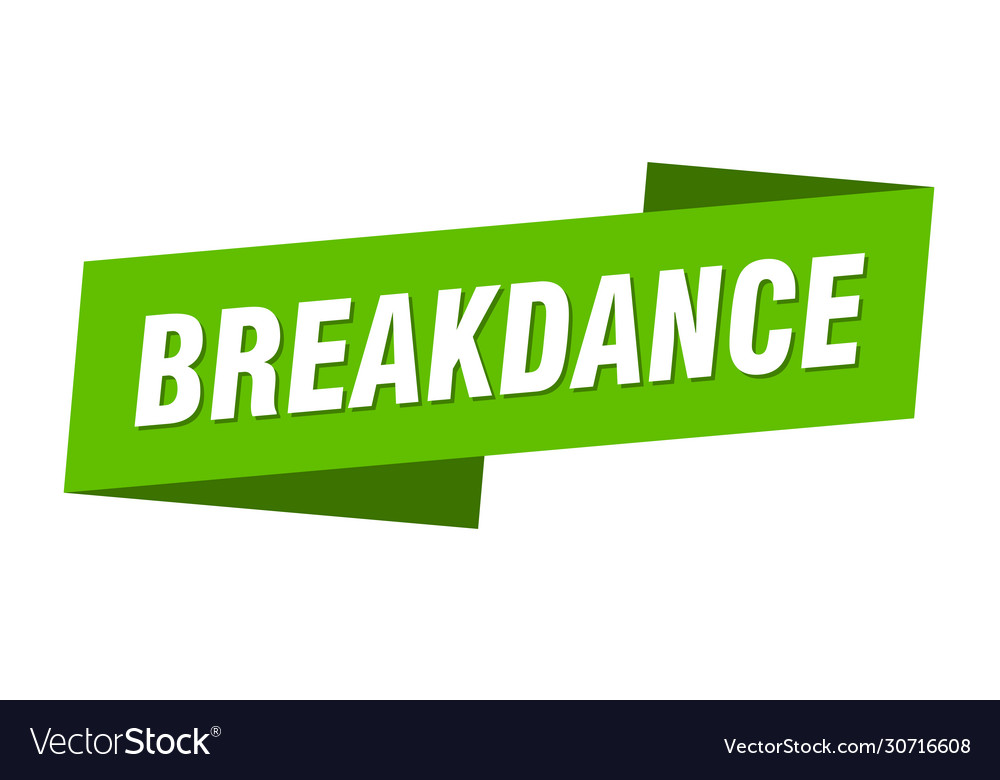 Breakdance banner template ribbon