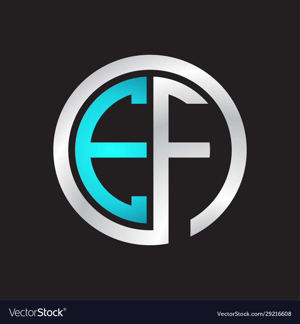 Ef initial logo linked circle monogram