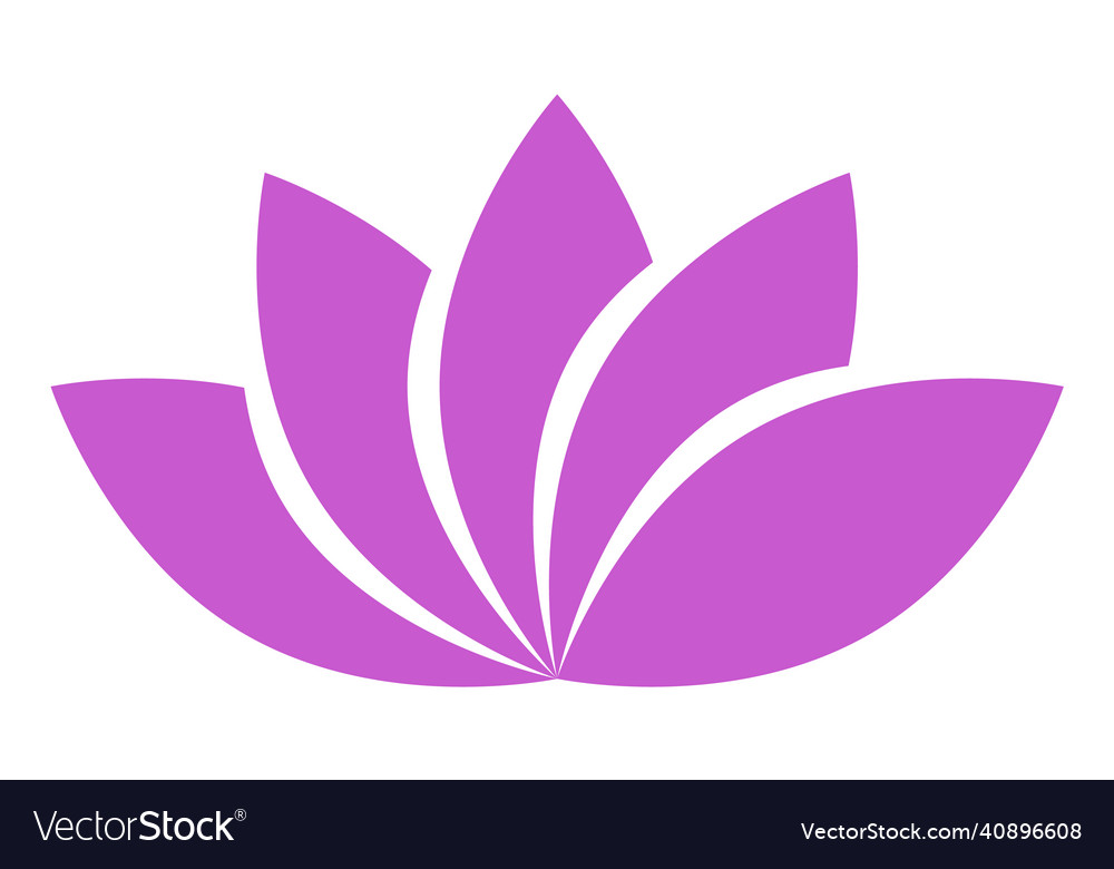 Flower logo elegant blossom symbol lotus icon Vector Image