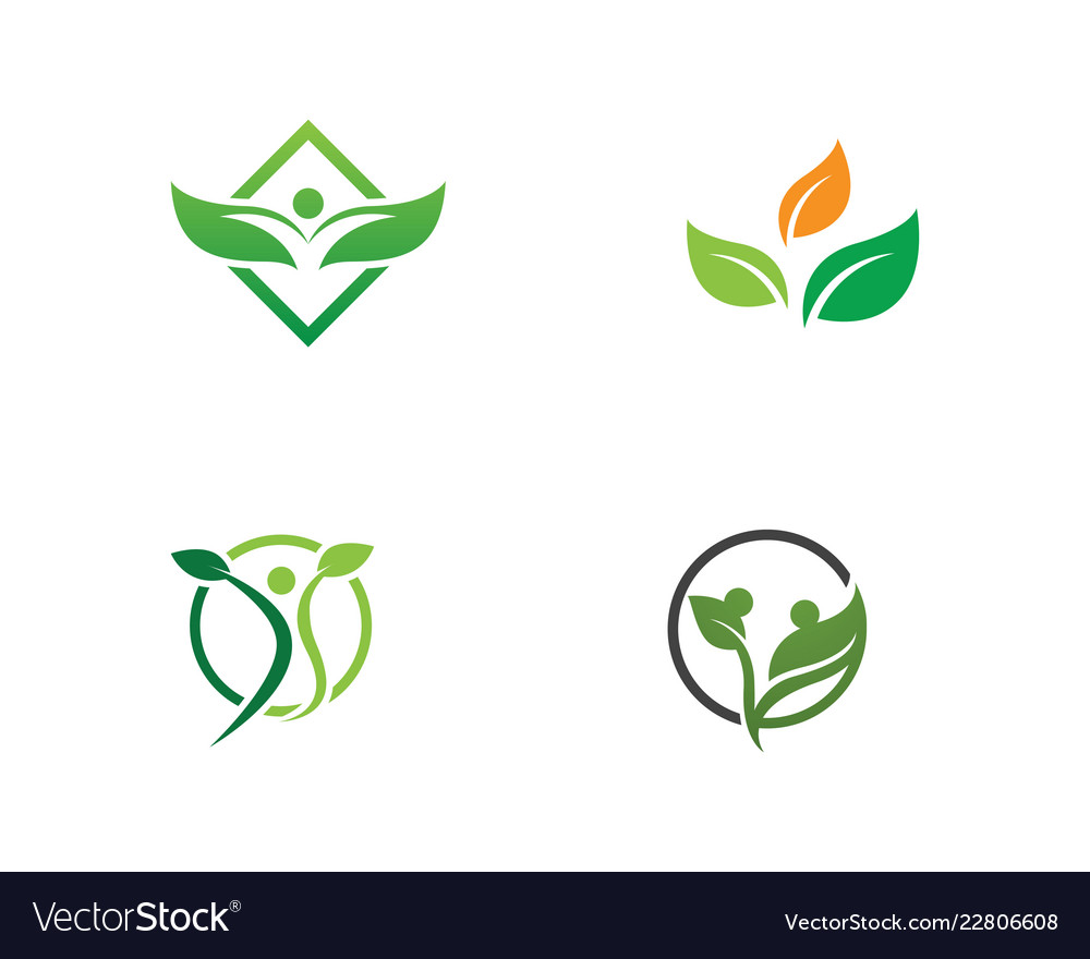 Green leaf ecology nature element Royalty Free Vector Image