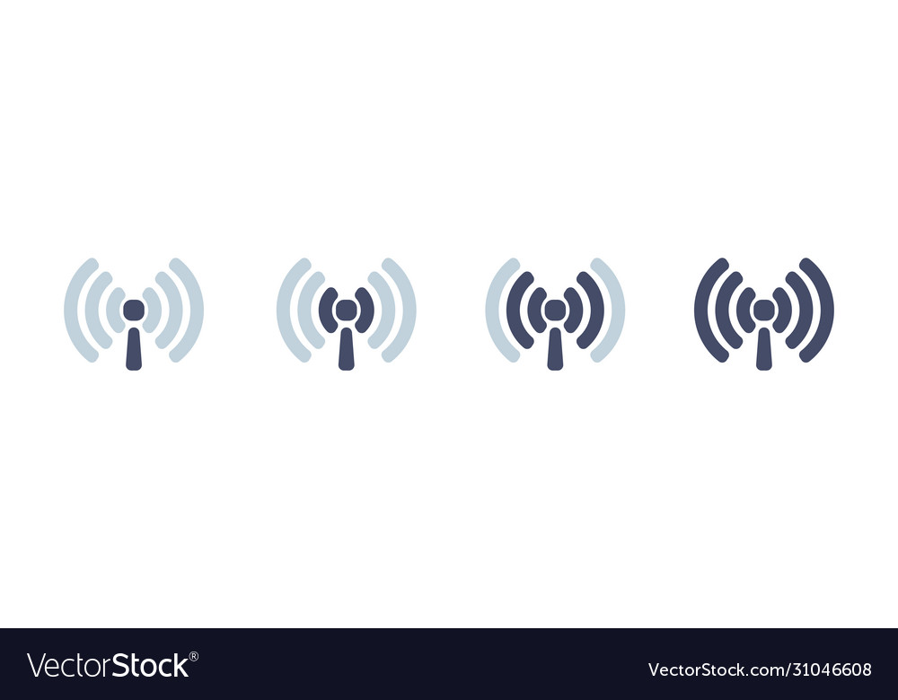 Internet connection level icon in flat style Vector Image Internet connection level icon in flat style