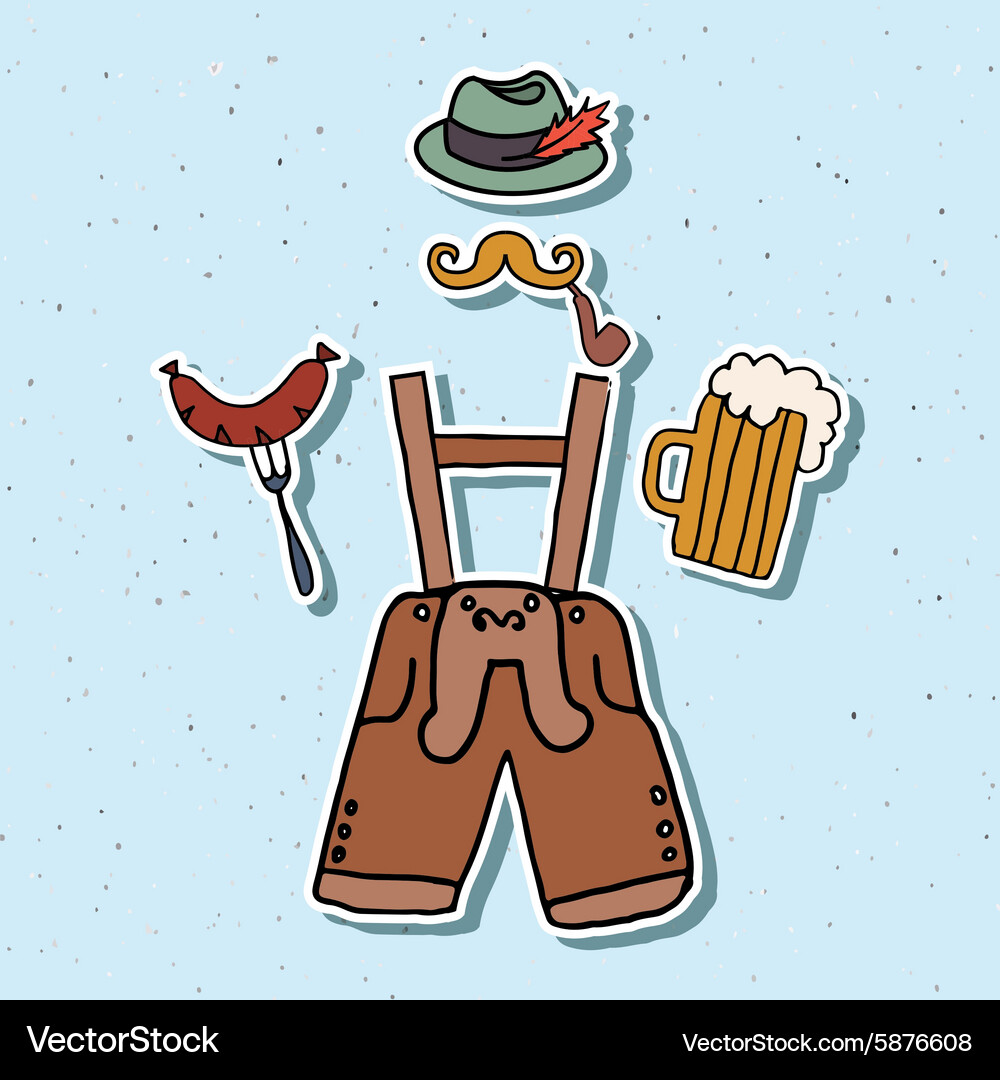 Oktoberfest elements set Royalty Free Vector Image