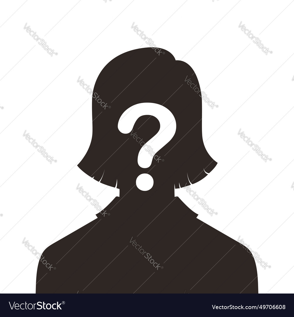 Question woman Royalty Free Vector Image - VectorStock