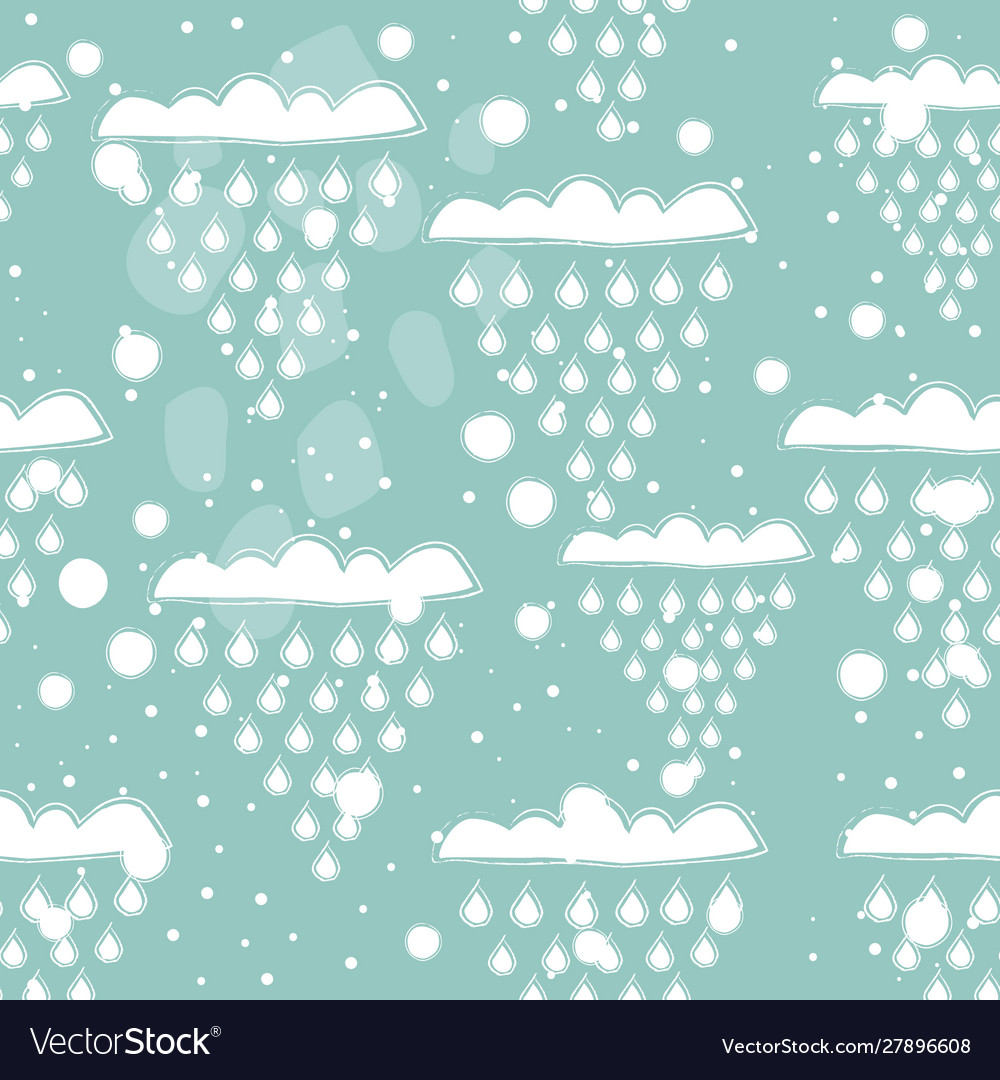 Seamless pattern with clouds scandinavian Vector Image Seamless pattern with clouds scandinavian