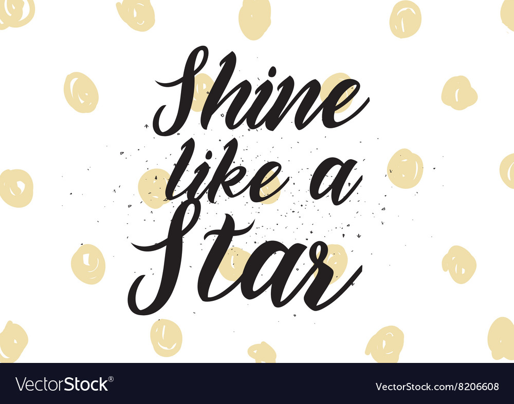 Shine like a star inscription greeting card