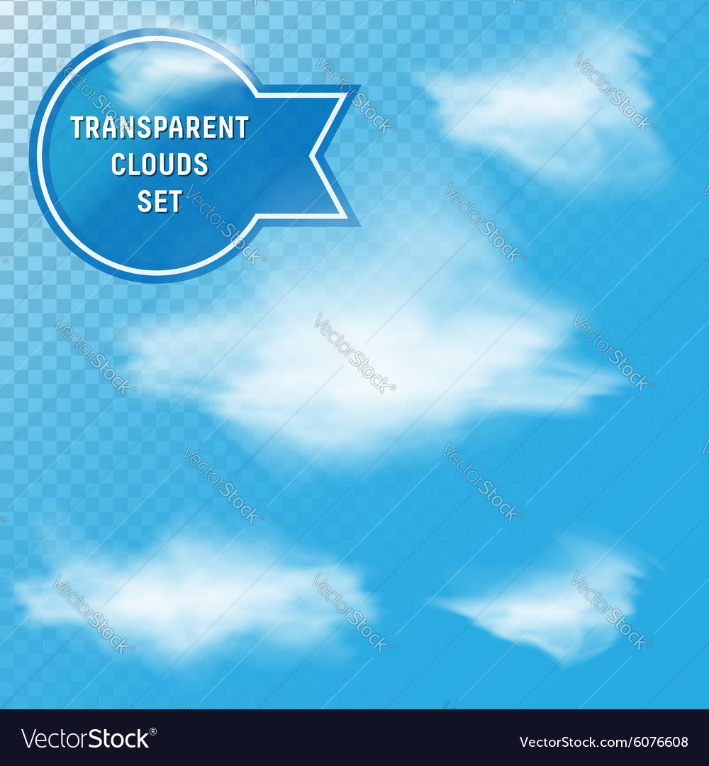 Transparent clouds set