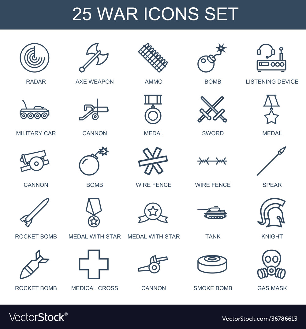 25 war icons