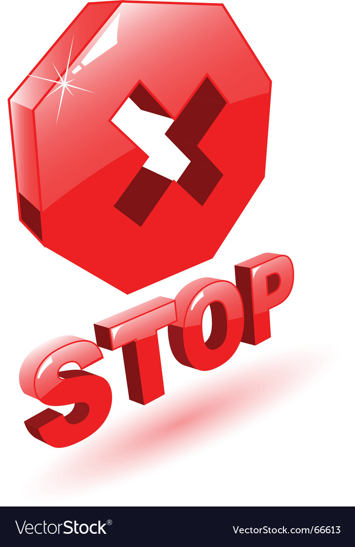 3d stop symbol