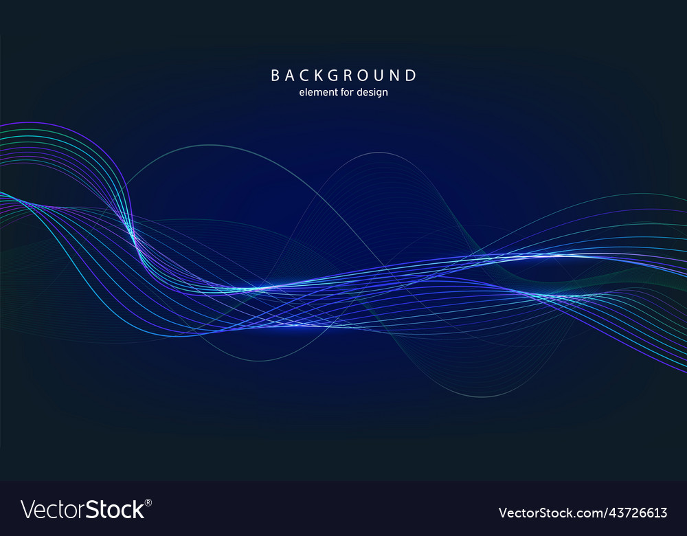 Abstract wave background element for design vector image Abstract wave background element for design