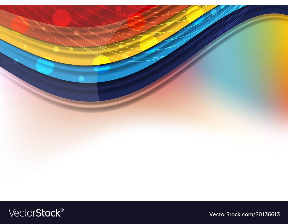 Abstract wavy background with bokeh lights