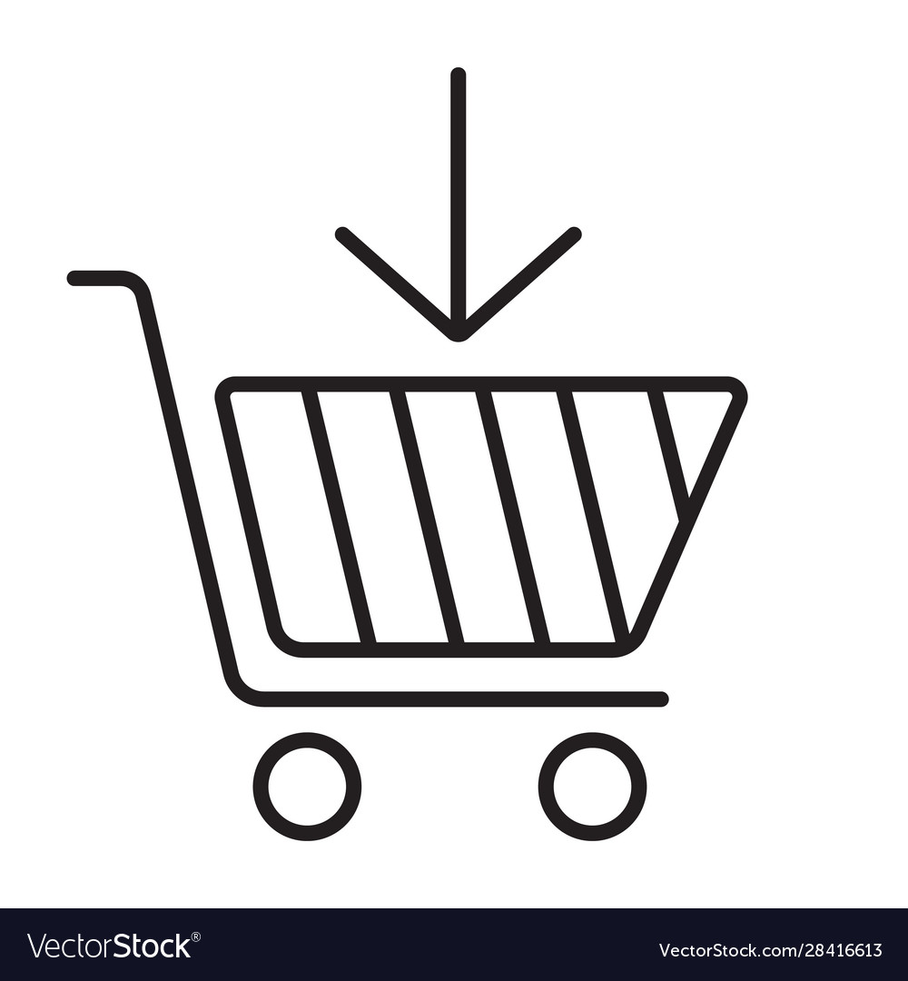 Add to cart linear icon vector image Add to cart linear icon