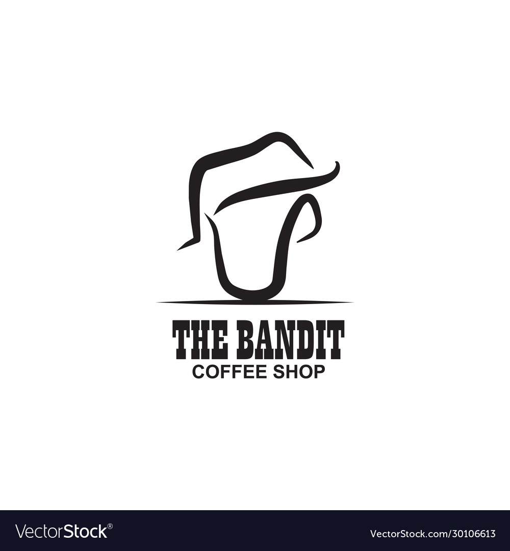 Bandit Kaffee Logo Design Vorlage