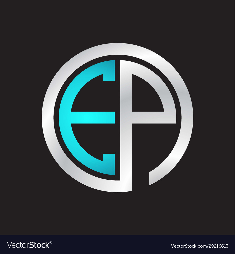 Ep initial logo linked circle monogram