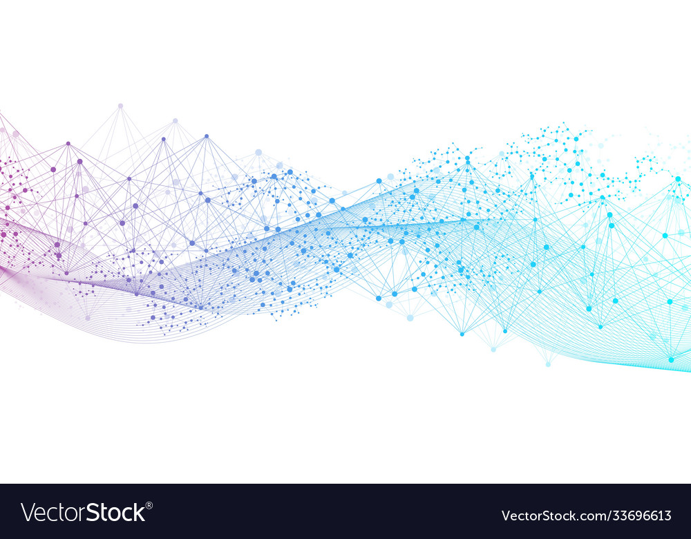 Geometric abstract background with connected line vector image Geometric abstract background with connected line