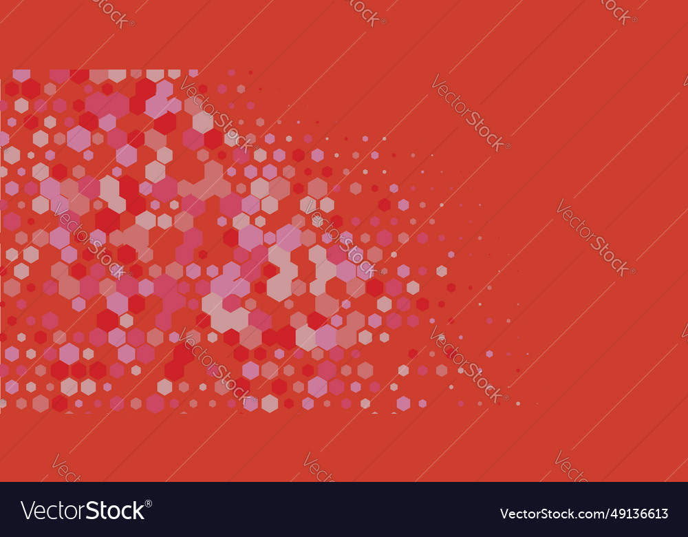 Geometric multi size hexagon with color
