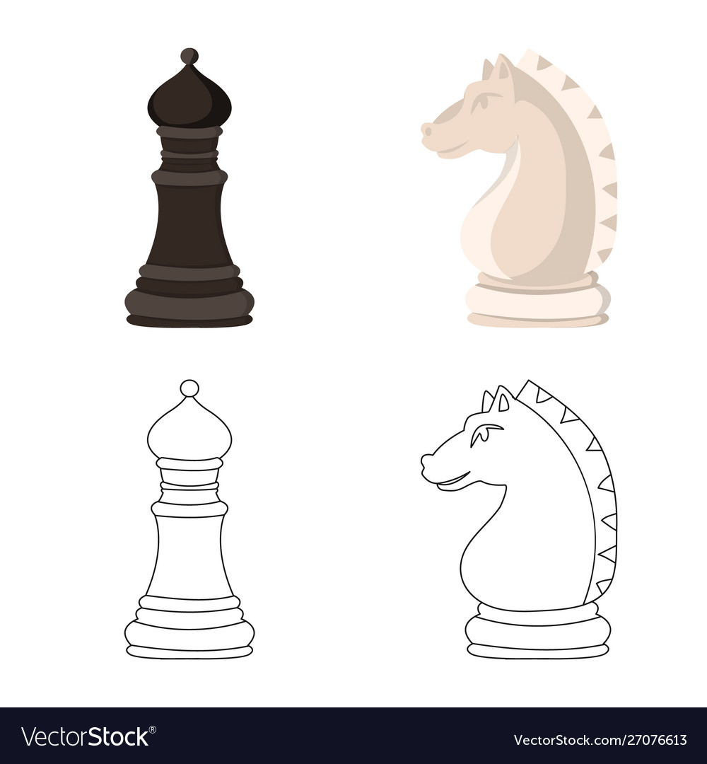 Isolated object checkmate and thin symbol Vector Image