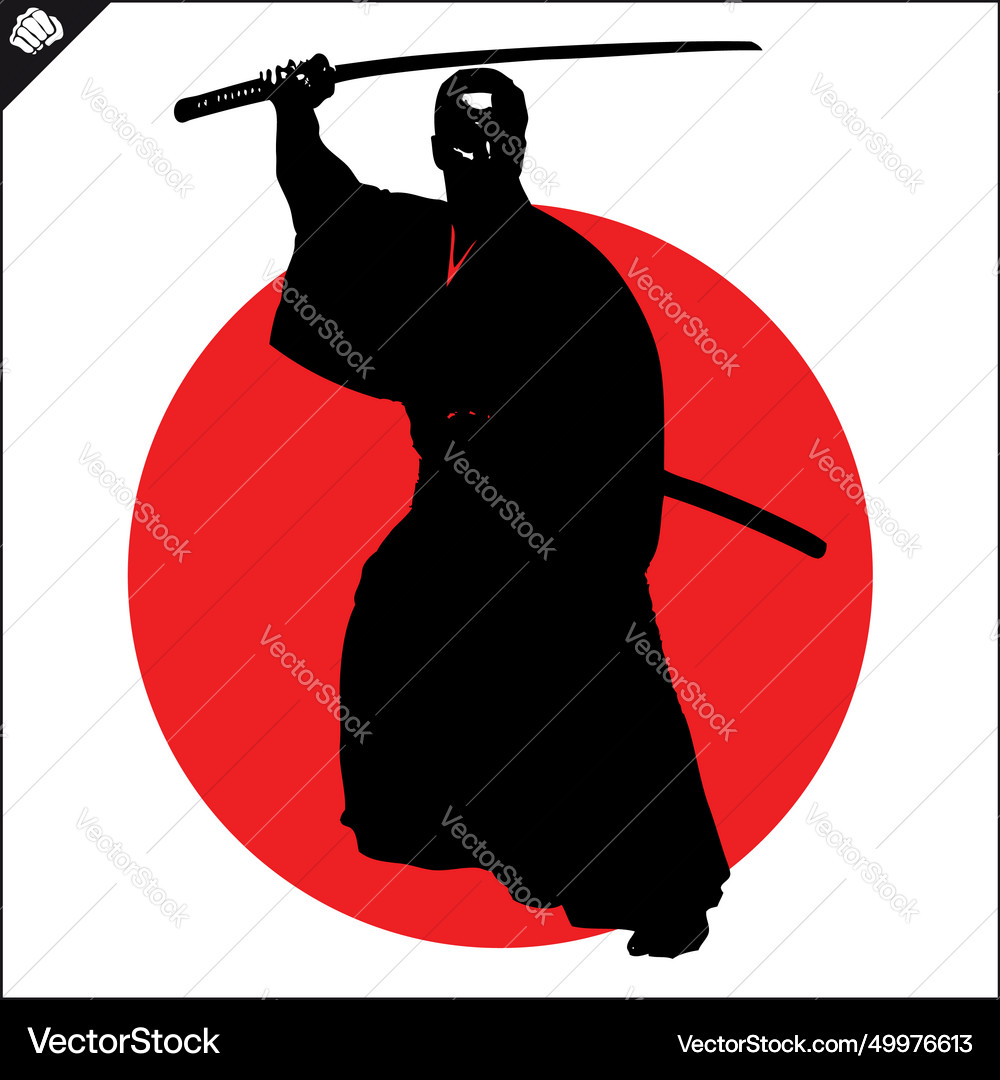 Martial art colored symbol design karate emblem Vector Image