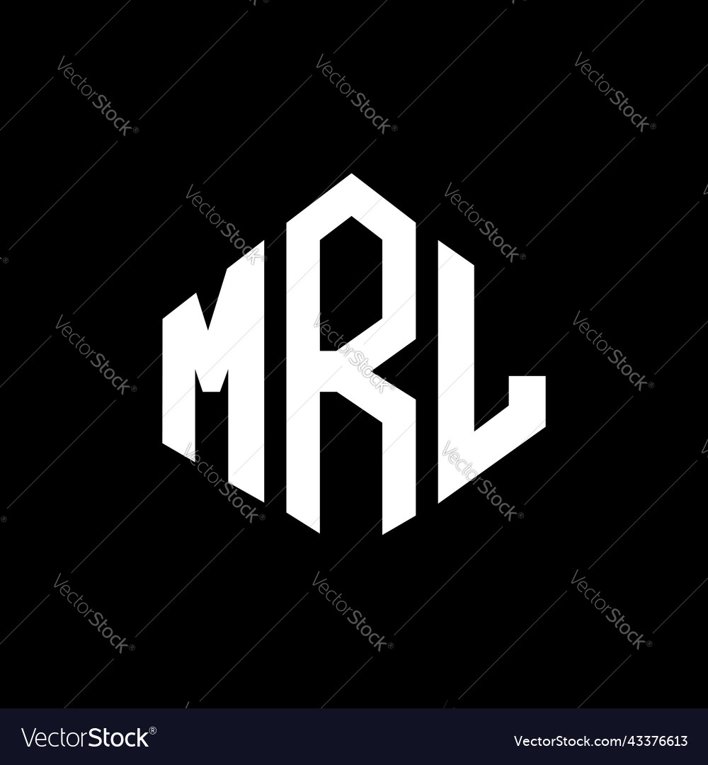 Mrl letter logo design with polygon shape