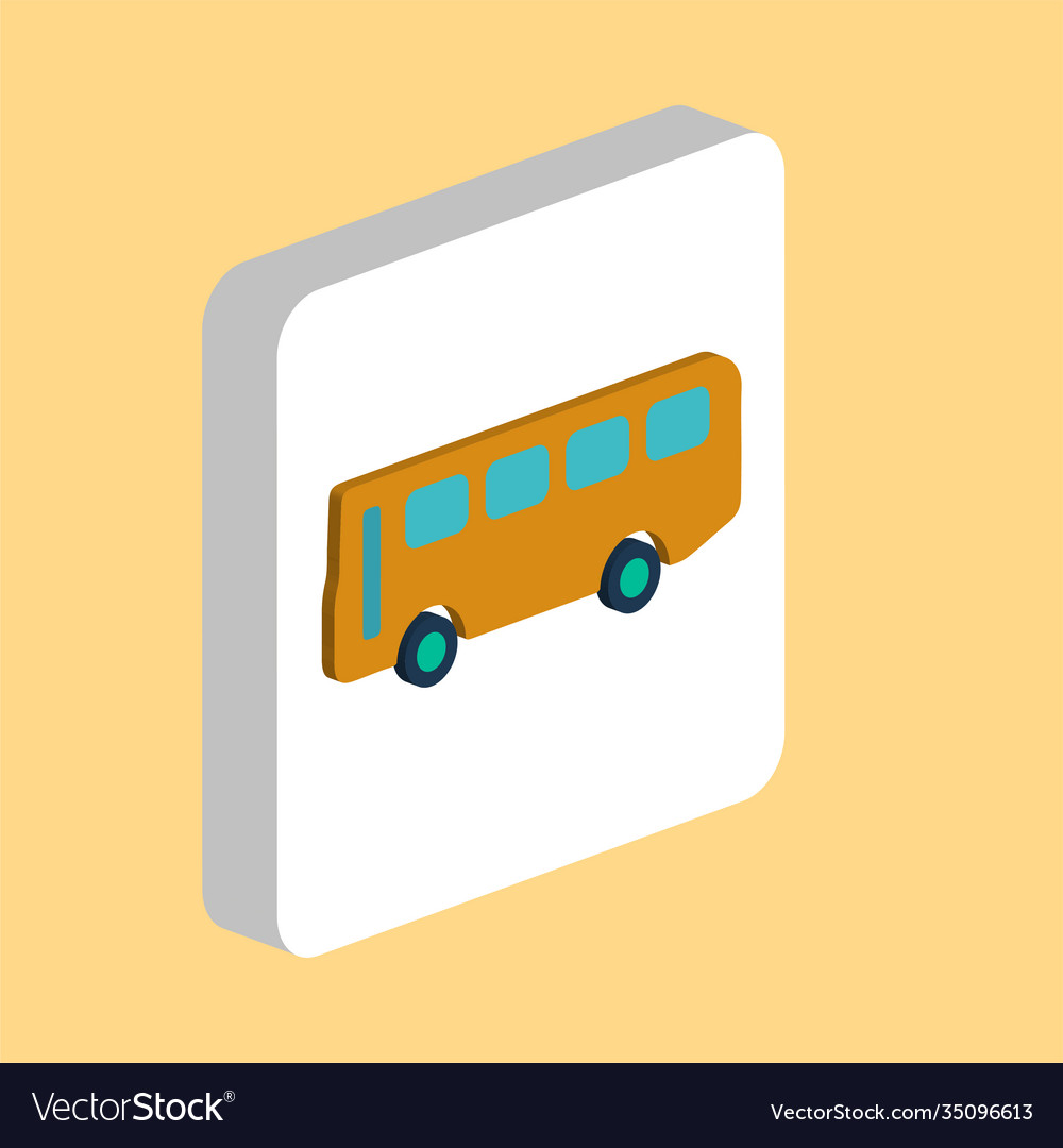 Old bus simple icon symbol design template