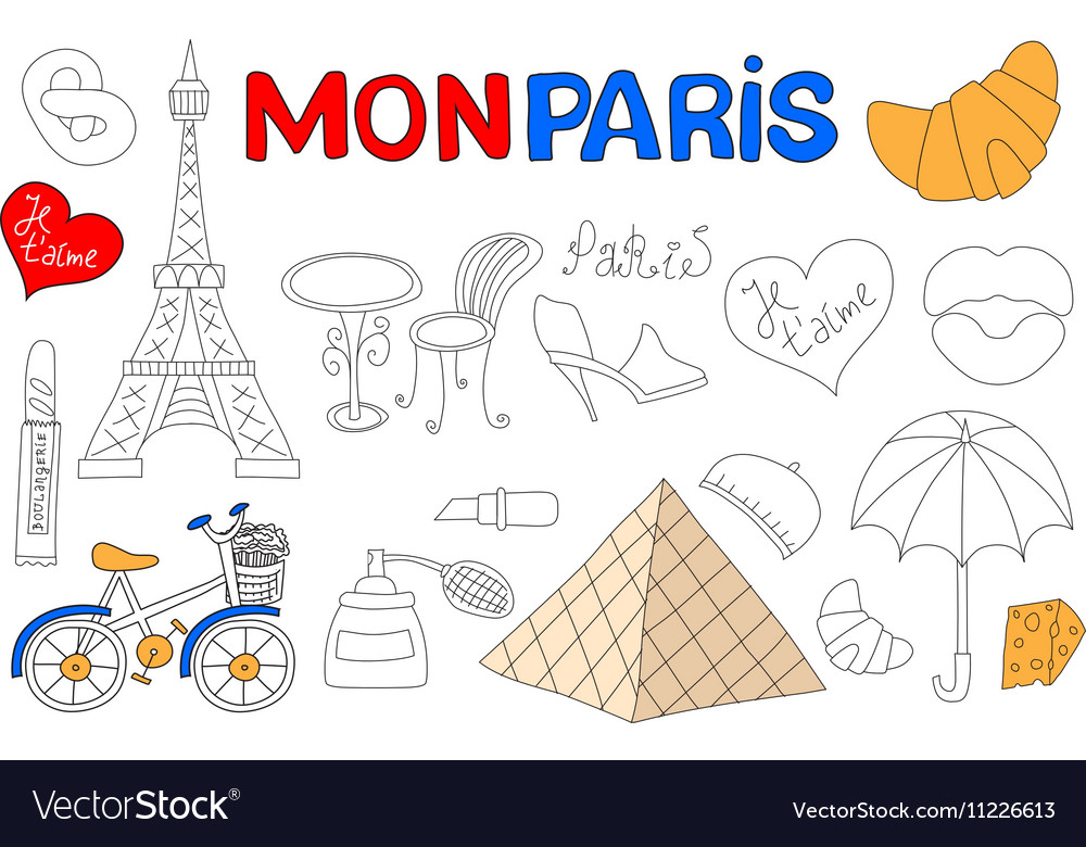 Paris Icons Set