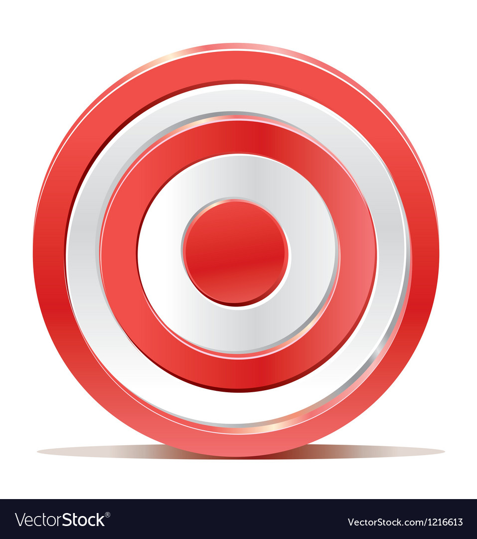 Red Dart Target with Bullseye