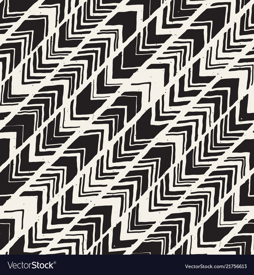 Seamless freehand pattern doodle monochrome print