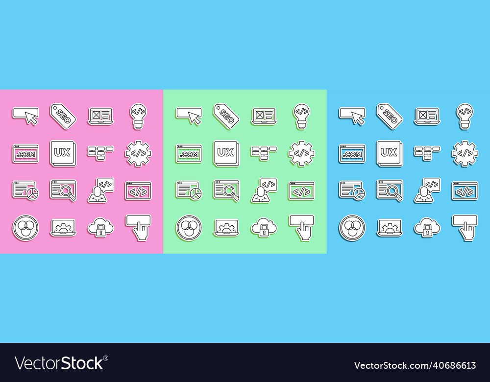 Set line keyboard front end development ui or ux