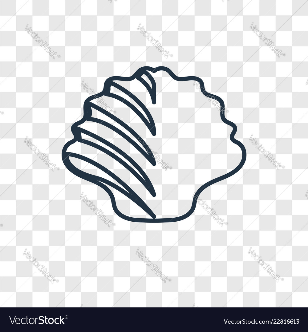 Shellfish concept linear icon isolated vector image Shellfish concept linear icon isolated