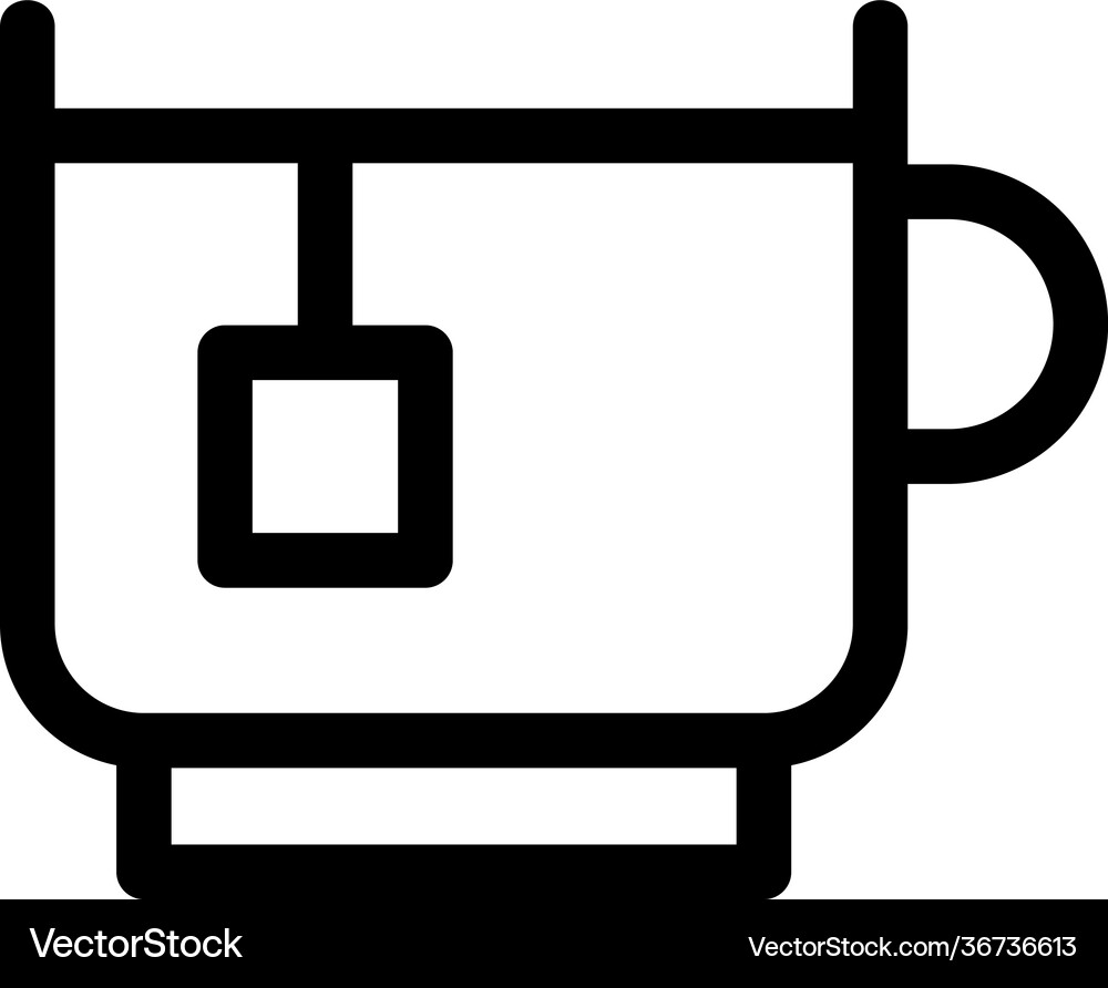 Teacup icon or logo isolated sign symbol Vector Image