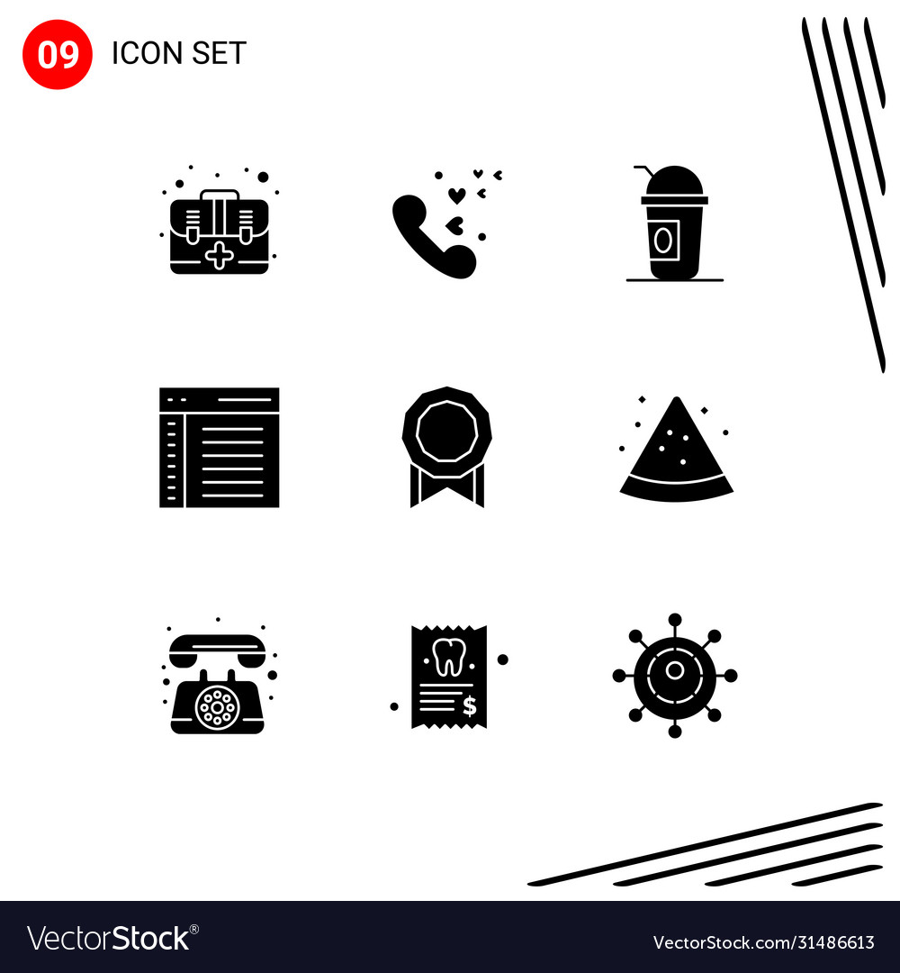 User interface pack 9 basic solid glyphs