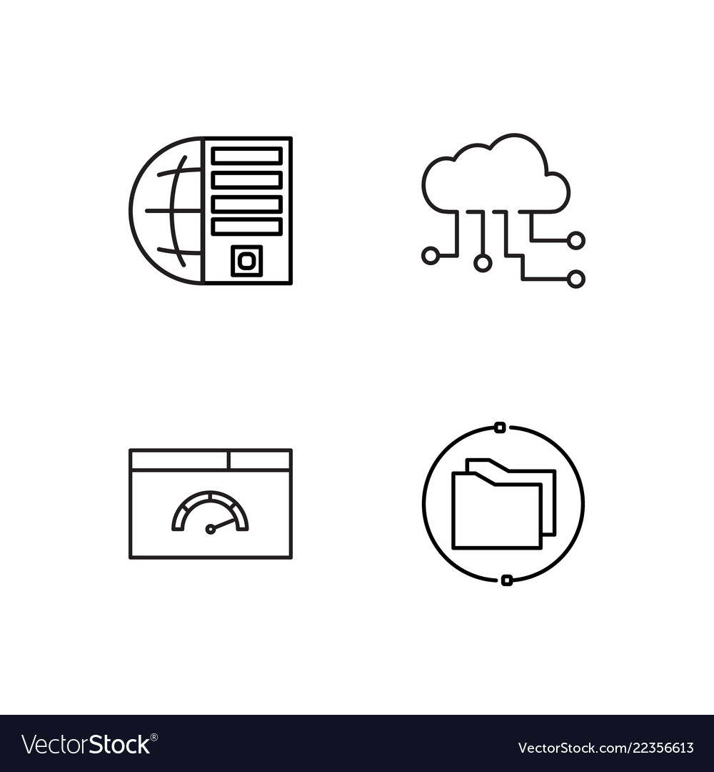 Web simple outlined icons set