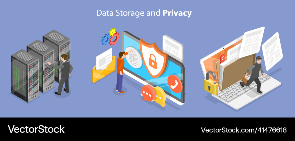 3d isometric flat conceptual Royalty Free Vector Image