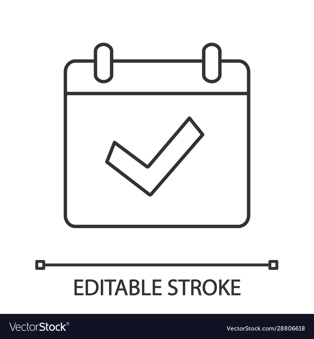Available event linear icon vector image Available event linear icon
