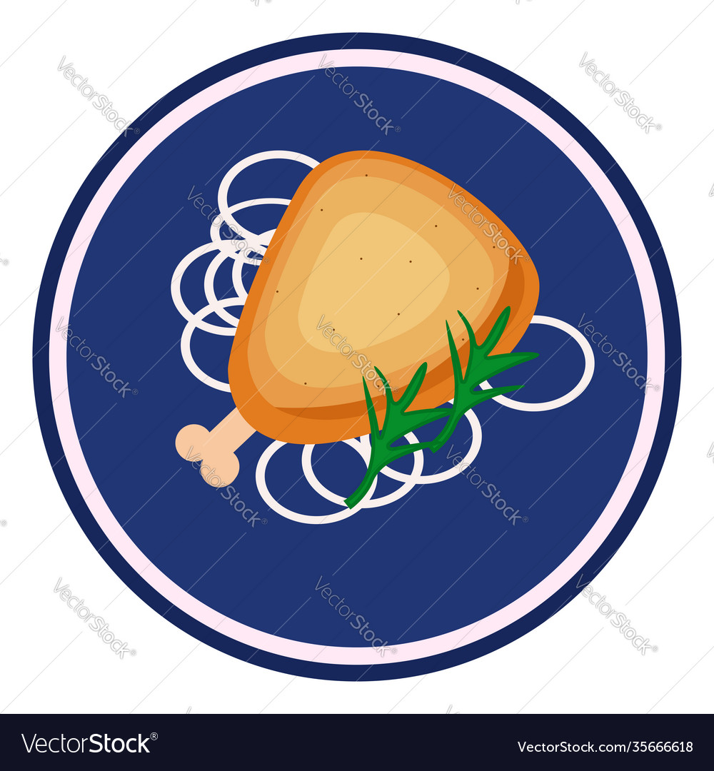 Chicken leg piece on a white background