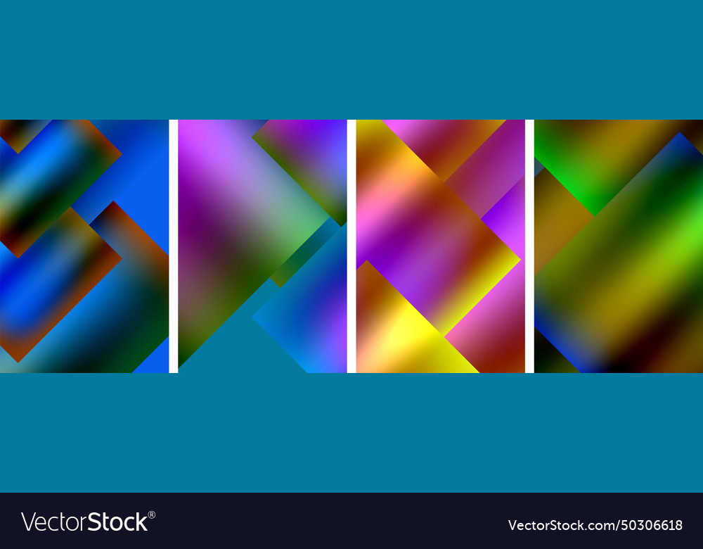 Colorful metal square abstract poster backgrounds Vector Image